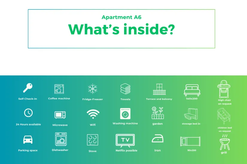 Apartment A6 Ausstattung