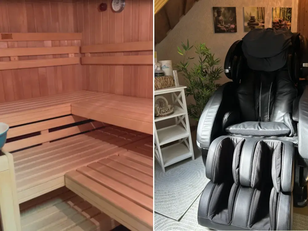 Sauna und Massagesessel